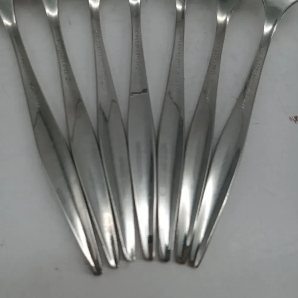 7X Forks Vtg 1847 Rogers Bros. Youth Pattern Stainless Steel 2 Salad & 5 Dinner